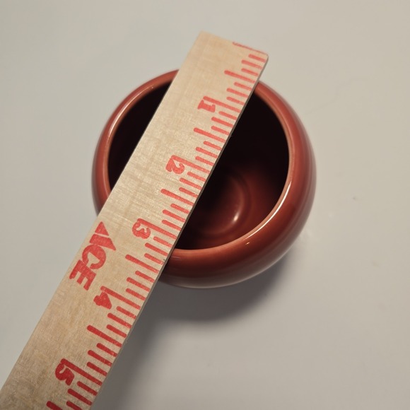 Vintage HLC‎ USA Fiesta ware Covered Missing Lid Sugar Bowl PAPRIKA Burnt Orange - Picture 5 of 8